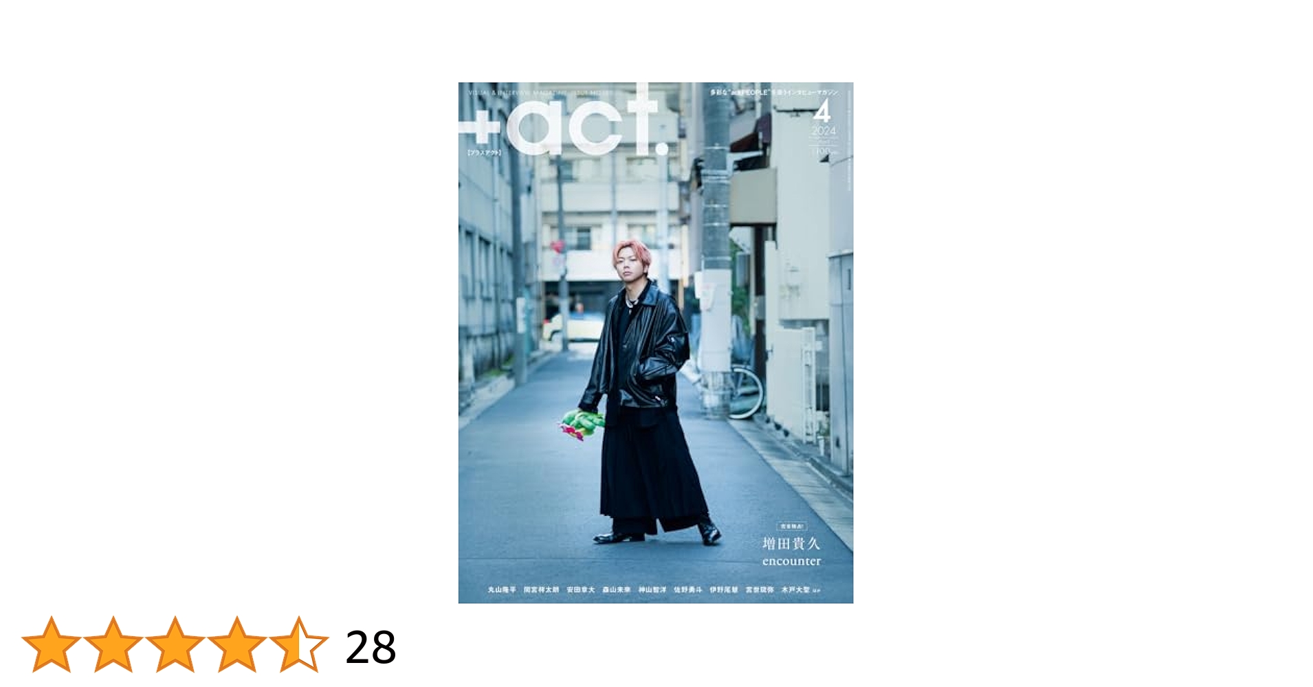 ＋actプラスアクト4月号　切り抜き act.(プラスアクト)2022年 4月号 【表紙：Snow Man】 : +act